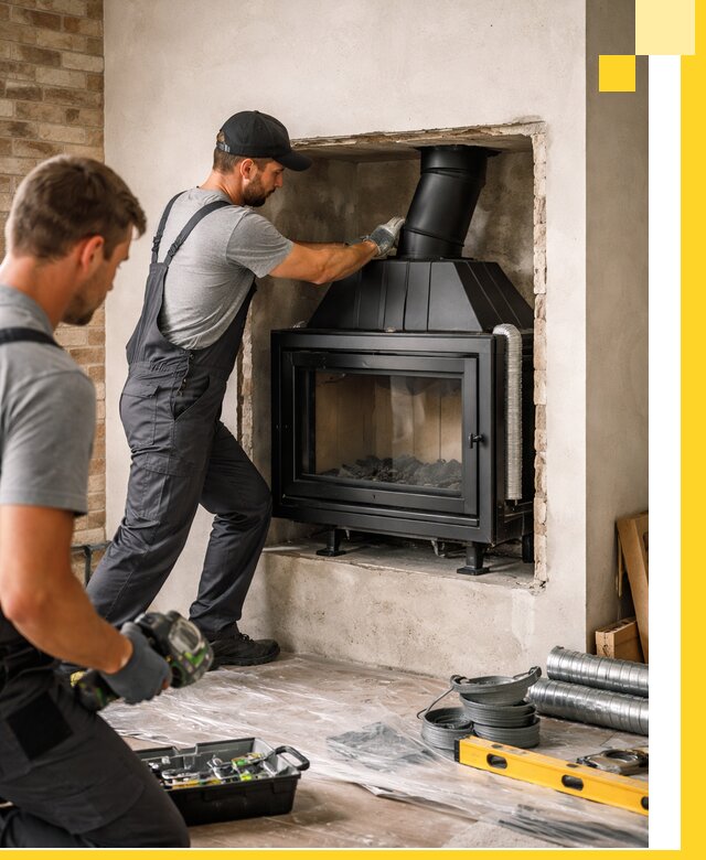 Установка каминных топок в Россоши: монтаж, подключение