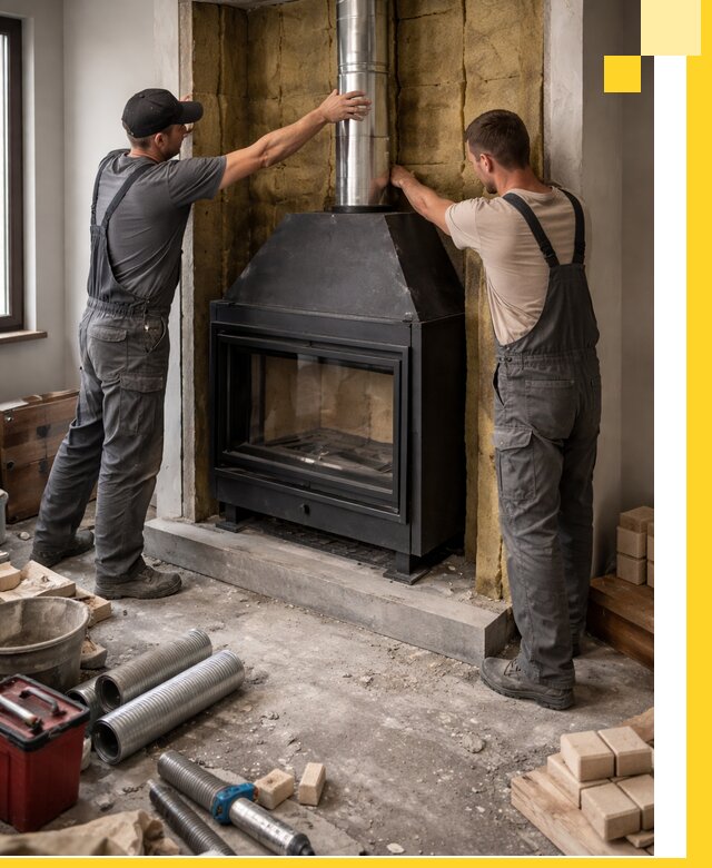 Изготовление и монтаж закрытых каминов в Россоши под ключ