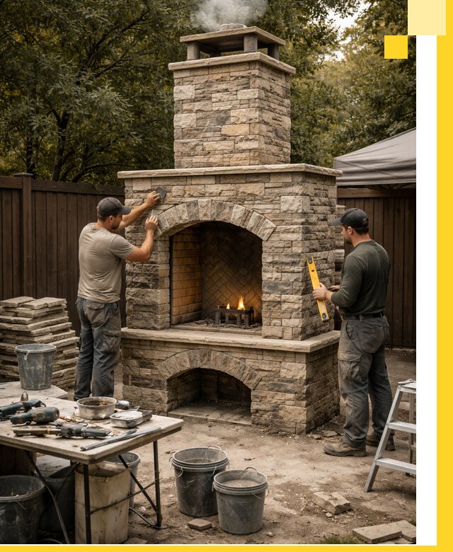 Проектирование и установка уличных каминов в Россоши