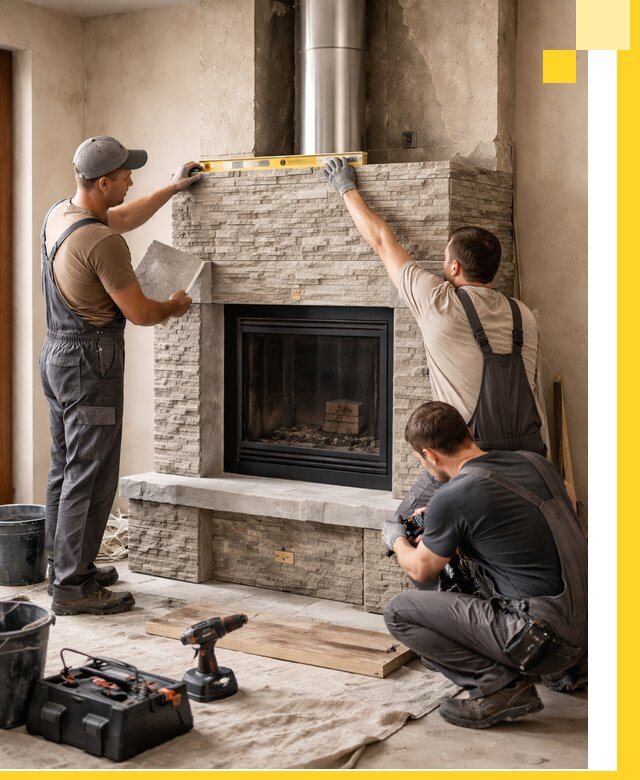 Профессиональный монтаж каминов под ключ в Россоши для дома