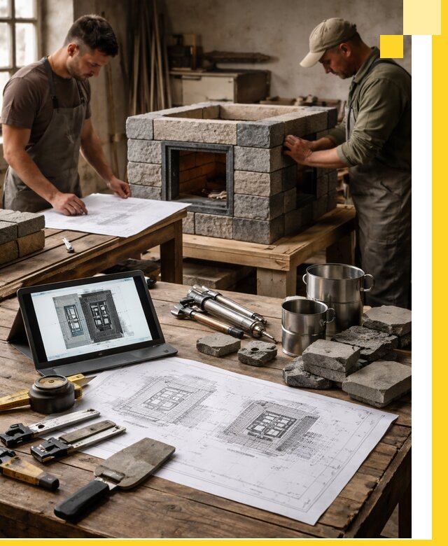 Разработка проектов печей с согласованием и монтажом в Россоши