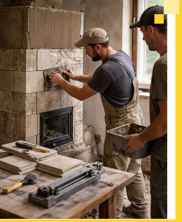 Профессиональная облицовка печей в Россоши: керамика и камень