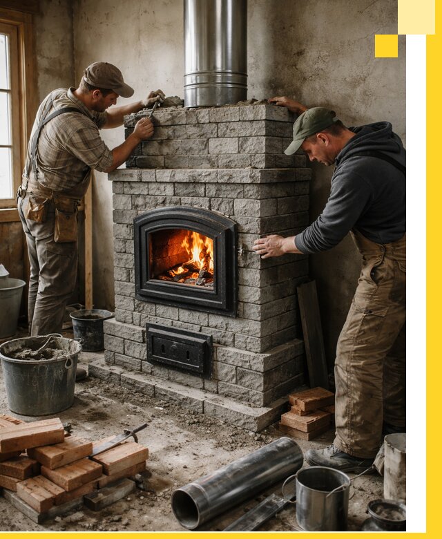 Производство, поставка и монтаж дровяных печей в Россоши