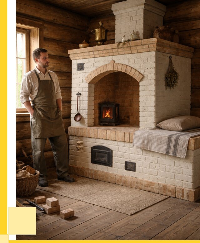 Русские печи с лежанкой под ключ в Россоши от 155535 р. ЭриданРсс