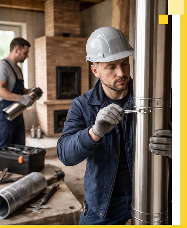 Профессиональный монтаж дымоходов для печей в Россоши