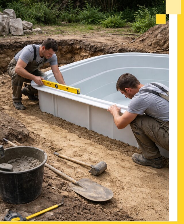 Производство и установка пластиковых бассейнов в Россоши под ключ