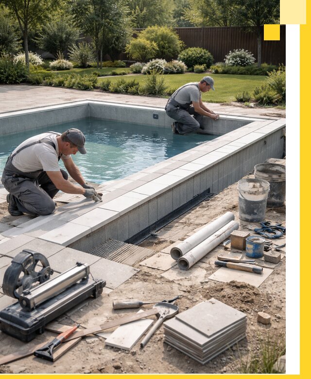 Строительство открытых бассейнов под ключ в Россоши профессионально