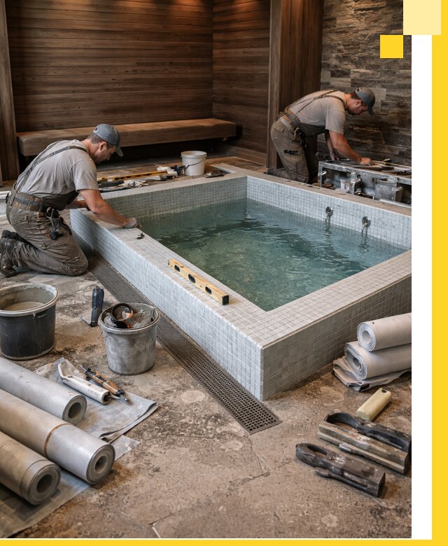 Установка и строительство бассейнов для сауны в Россоши