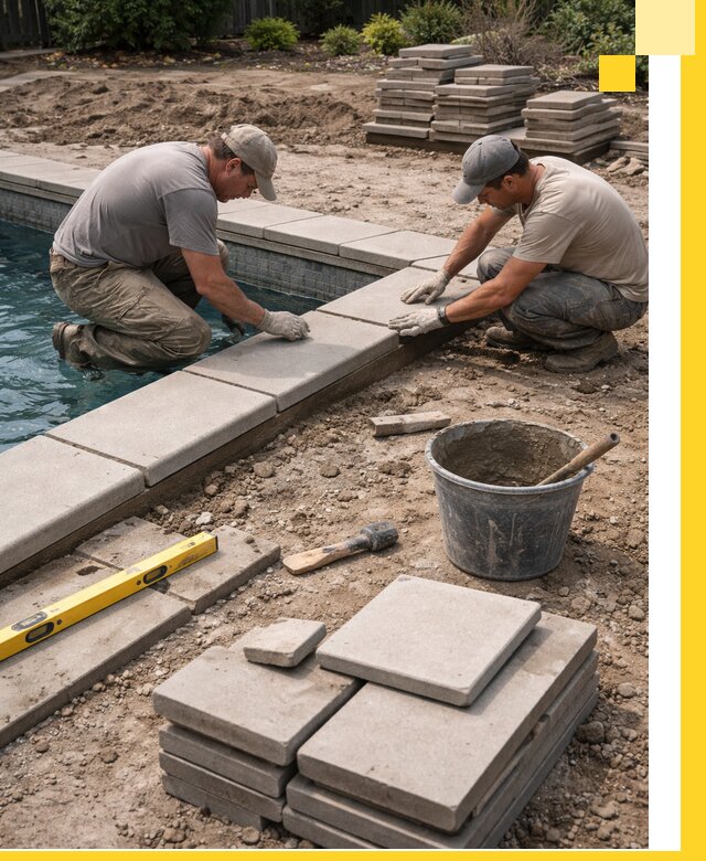 Установка и изготовление копингового камня для бассейнов в Россоши