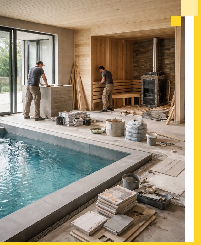 Проектирование и строительство бань с бассейном в Россоши