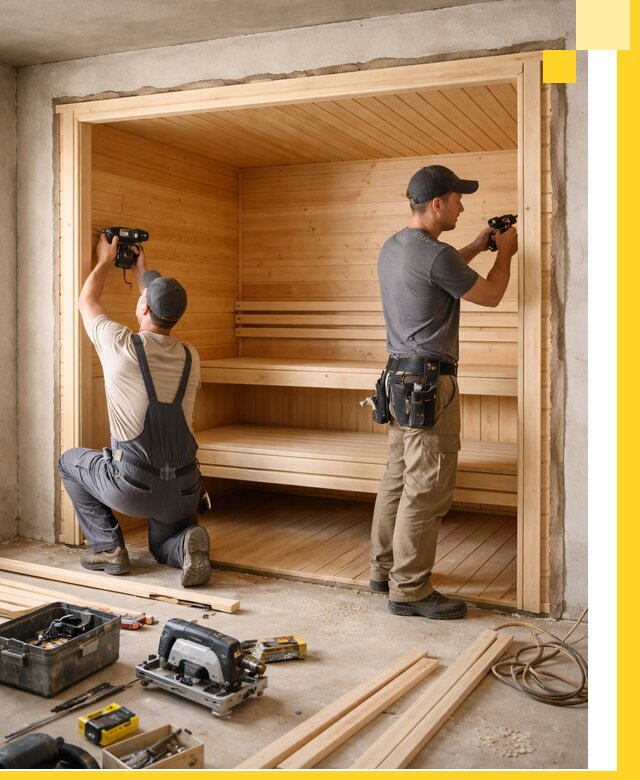 Монтаж саун под ключ в Россоши — проектирование и установка