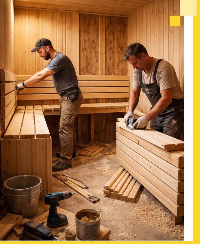 Профессиональный комплексный ремонт саун под ключ в Россоши