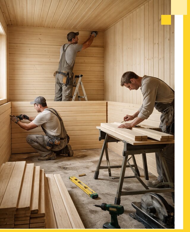 Обшивка саун в Россоши из натуральной древесины под ключ