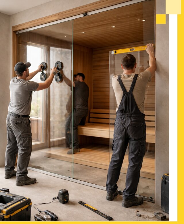 Производство и монтаж стеклянных саун под ключ в Россоши