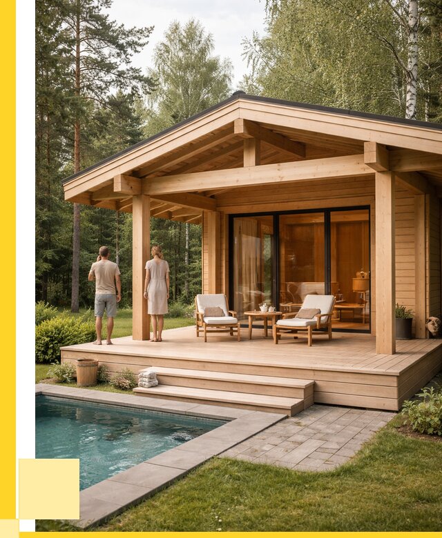 Бани с террасой под ключ в Россоши от 622140 р. | ЭриданРсс