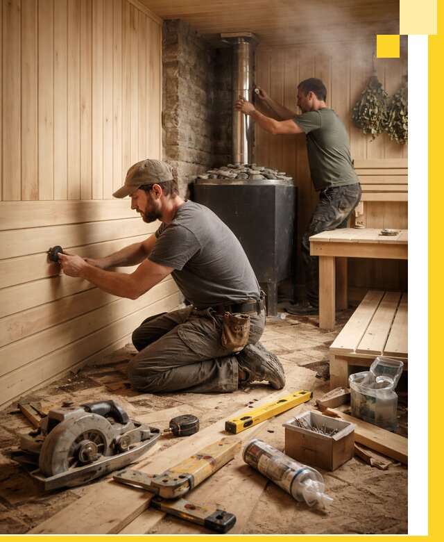 Полное строительство и оснащение парных под ключ в Россоши