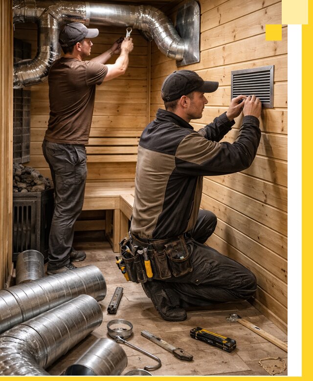 Проектирование и монтаж вентиляции бани в Россоши под ключ