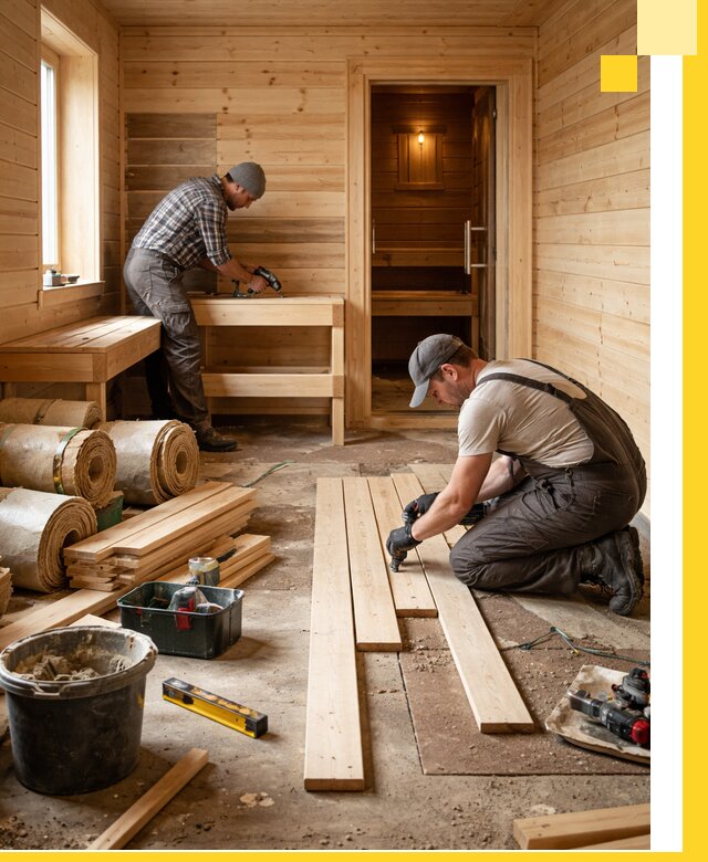 Индивидуальный проект бани с комнатой отдыха под ключ в Россоши